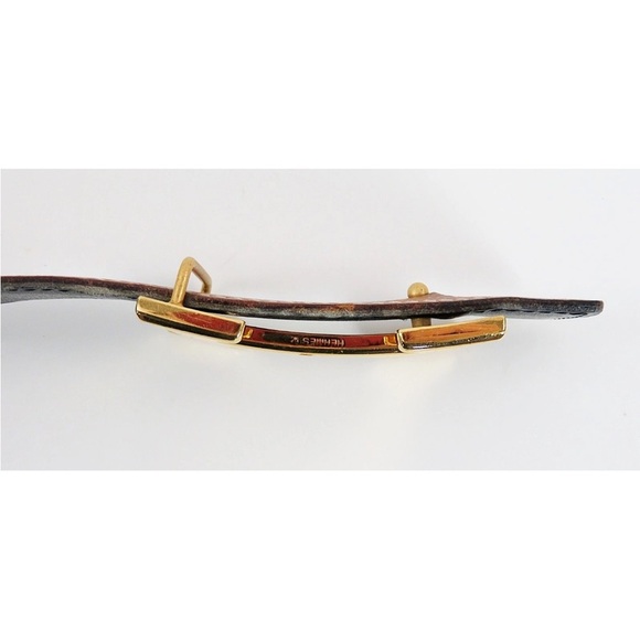 Hermes Black Belt with Gold H Buckle - Picture 5 of 10